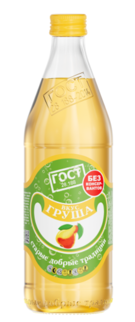 Напиток безалког. сильногазирован. "Старые добрые традиции Бобылево" вкус Груши 0,5л стекло 1уп/12шт