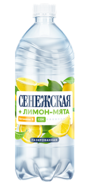 Сенежская + Лимон-Мята 1л газ Пэт 1уп/6шт