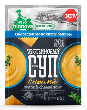 Протеиновый крем-суп быстрого приготовления «Bionova®» сырный 20гр 1кор/1шб/14шт