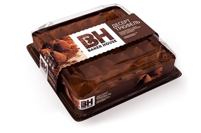 Торт бисквитный "Baker House" с кремовой начинкой трюфель 500г * 6шт