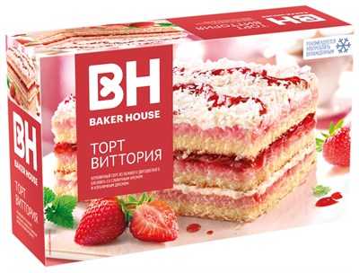 Торт бисквитный "Baker House" "Виттория" 350г*8шт