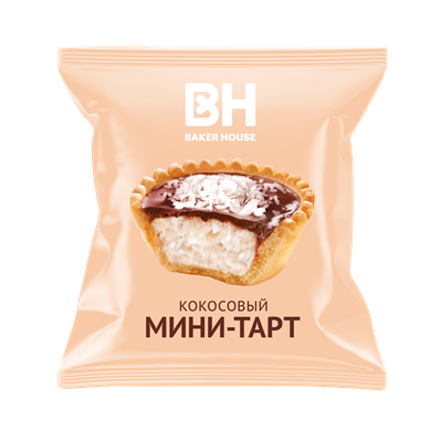 Изделие хлебобул сдобное "МИНИ-ТАРТ" с кокосовой начинкой под тов знаком "Baker House" 40г*24шт