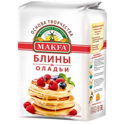 Пф мучной для блинов и оладий "Классические" "MAKFA" (1кг)x4 (новый) (СОСНОВКА, фасовка (1кг))