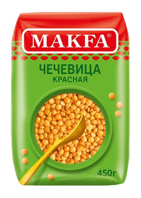 Чечевица красная "MAKFA" 0.45х8 (КРАСНОДАРСКИЙ КРАЙ, пл)