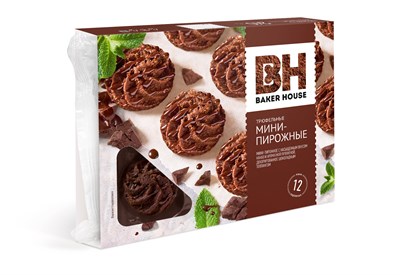 Мини-пирожные крошковые "Baker House" трюфель 240г*10шт