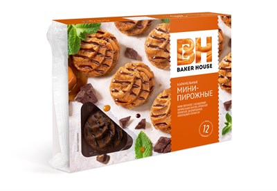 Мини-пирожные крошковые "Baker House" карамельные 240г*10шт