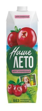 Морс клюквенный Тетра Пак 1л/12 Наше лето Prisma