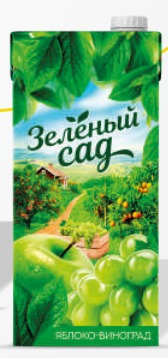 Нектар яблоко-виноград ТетраПак 1л/12 д/п Зеленый сад
