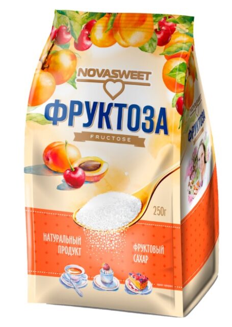 Фруктоза Новасвит (мягкая упаковка), 250 г шб/40шт