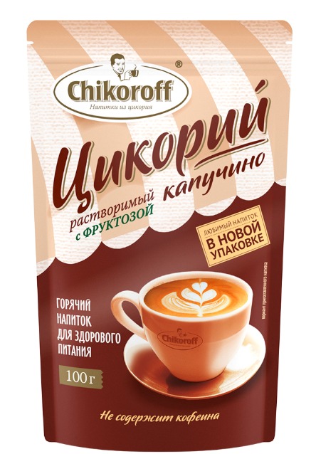 Напиток растворимый из цикория "Капучино с фруктозой" Chikoroff, 100 гшб/12шт