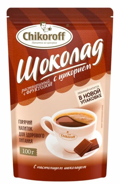 Напиток растворимый из цикория "Шоколадный" Chikoroff, 100 гшб/12шт