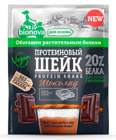 Протеиновый шейк «Bionova®» с шоколадом 25гр шб/14шт