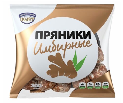 Пряники "Имбирные" (фасованные) 4,5кг. 0,3кг.х15упак
