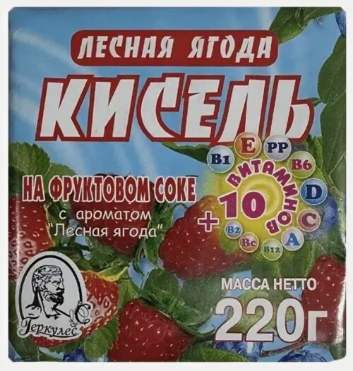 Кисель брикет 220гр/48 шт. Лесная ягода
