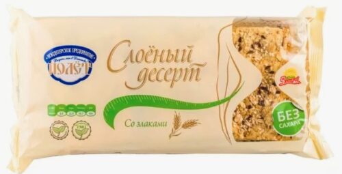 Слойка "Десерт" Искусство Жить без сахара со Злаками 0,2кг 1кор/14шт