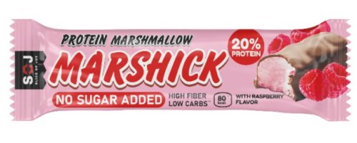MARSHMALLOW протеиновый батончик SOJ со вкусом малины глазир. без доб.сахара 30г 64шт(4шб*16шт)