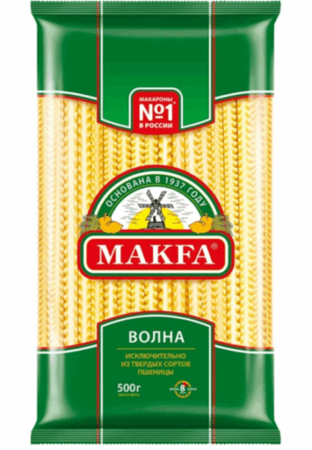 Изделия макаронные ЛАПША ДЛ.ШИРОКАЯ "ВОЛНА" А в/с 0,5x12 (ПАВАН, пл, "MAKFA")