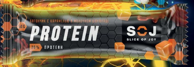 Протеиновый батончик "Protein SOJ" с соленой карамелью 1шоубокс (20шт*50г)
