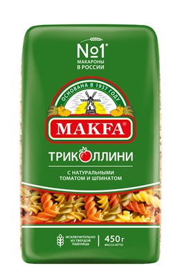 Изделия макаронные "ТРИКОЛЛИНИ" СПИРАЛИ А 0,45x14 (ПАВАН, пл, "MAKFA")