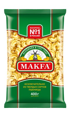 Изделия макаронные ПЕТУШИНЫЕ ГРЕБЕШКИ А в/с 0,4x20 (ПАВАН, пл, "MAKFA")