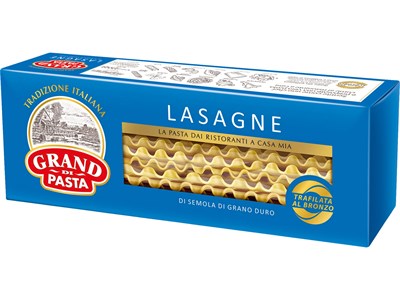 Изделия макаронные LASAGNE DOPPIA RICCIA (Лазанья доппия риччиа) группа А в/с 0,5х12 "GRAND di PASTA"