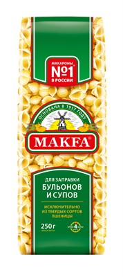 Изделия макаронные РАКУШЕЧКИ А в/с 0,25x20 (ПАВАН, пл, "MAKFA")