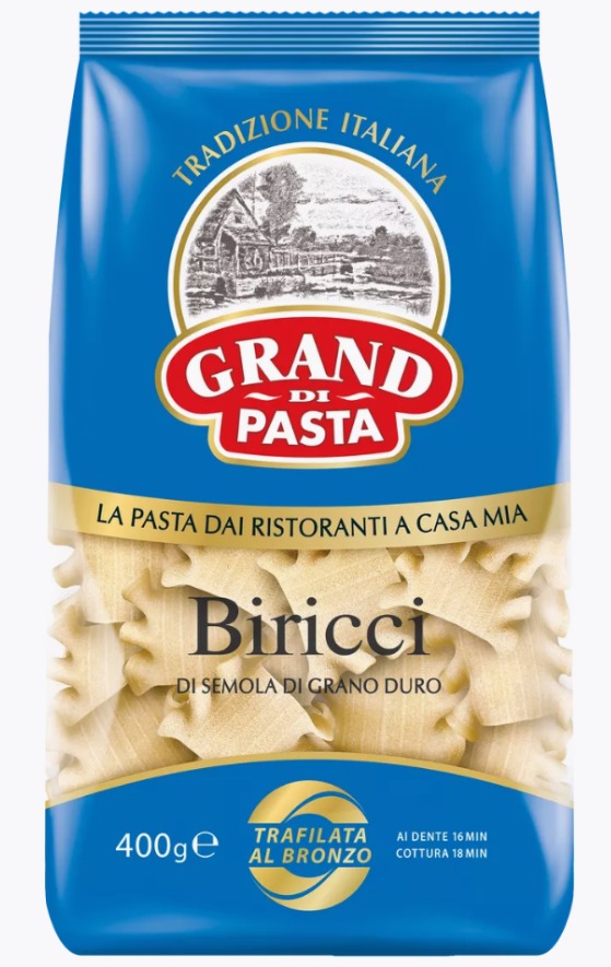 Изделия макаронные BIRICCI (Бириччи) А в/с 0,4x12 (АНСЕЛЬМО, пл. "GRAND di PASTA")