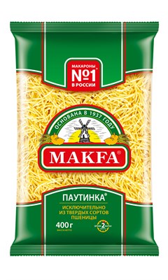 Изделия макаронные ПАУТИНКА А в/с 0,4x20 (ПАВАН, пл, "MAKFA")