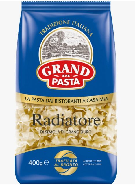 Изделия макаронные RADIATORE ( Радиаторе) "GP" А в/с 0,4х12 (АНСЕЛЬМО, пл, "GRAND di PASTA")
