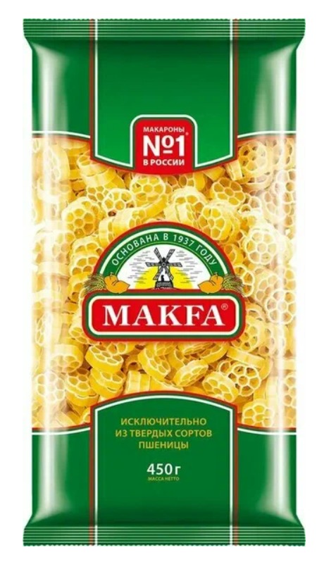 Изделия макаронные ЦВЕТОЧКИ группа А в/с (брикет) 0,45x10 "MAKFA"