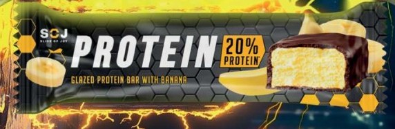 Протеиновый батончик "Protein SOJ" с банановым вкусом 1шоубокс (20шт*50г)