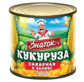 ЗНАТОК Кукуруза сахарная в ЗАЛИВЕ 425гр ж/б 1кор/12шт
