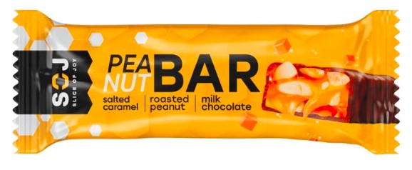 PEANUT BAR батончик SOJ арахис в соленой карамели с ирисо-сливочным вкусом 40г 80шт(4шб*20шт)