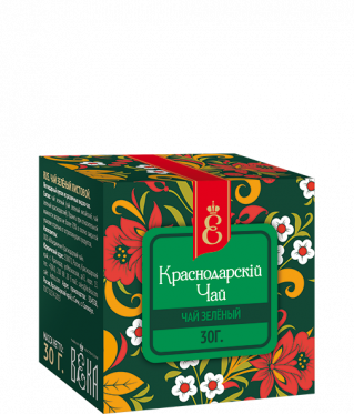 БАНДЕРОЛЬ Чай зеленый листовой «Краснодарскiй чай ВЕКА» (30 гр.)/30