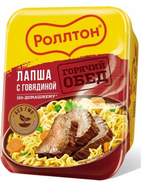 Роллтон Лапша (лоток) 90г 1х24 Говядина (П-42 Р-6)