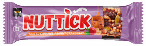 Батончик "NUTTICK" с арахисом и клюквой 35г 80шт (4бл*20шт)