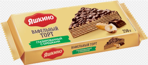 Торт ваф. глазир. Яшкино ореховый 250 гр 1/16