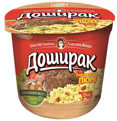 Доширак Пюре 1х24 40г Мясо
