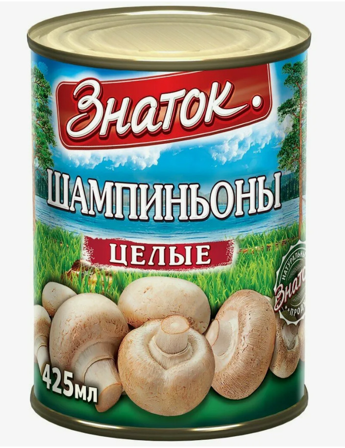 ЗНАТОК Шампиньоны целые SELECTION 400г ж/б(24)