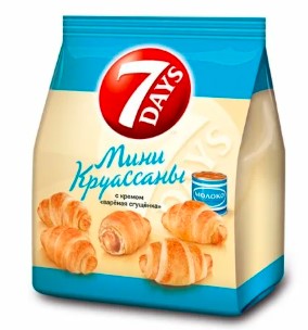 Круассан 7Days МИНИ 265гр*10шт Вареная сгущенка (П-54,Р-9)