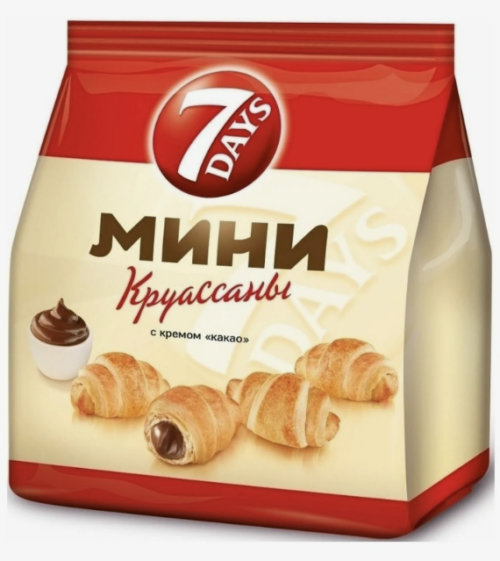 Круассан 7Days МИНИ 265гр*10шт Крем-Какао (П-54,Р-9)