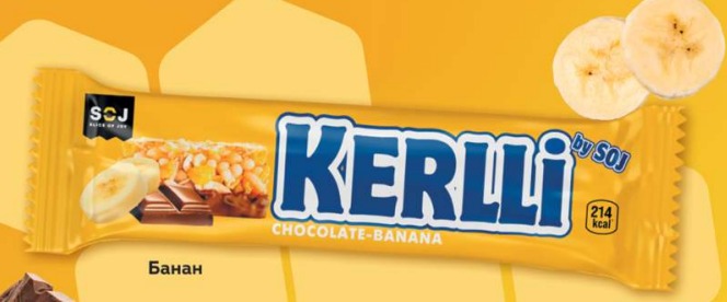 Злаковый батончик мюсли "KERLLi" с бананом 50г (4б*18шт)