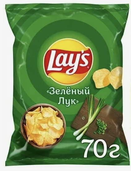 Лейс 70г. 1х25 Зеленый Лук (П-32 Р-4)