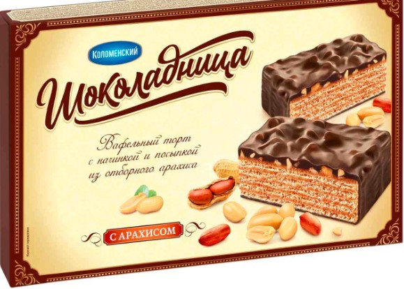 Шоколадница торт 400г.1х9 Арахис (1308) (П-60 Р-12)