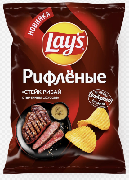 Чипсы Лейз 140г*19 Стейк Рибай (П-48,Р-6)