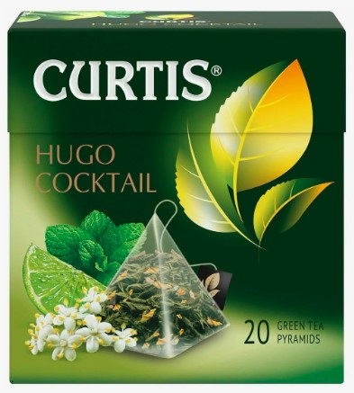 Curtis чай пирамидки Hugo Cocktaill 20 пак по 1.8г 1х12 зеленый (П-228 Р-12) 100666