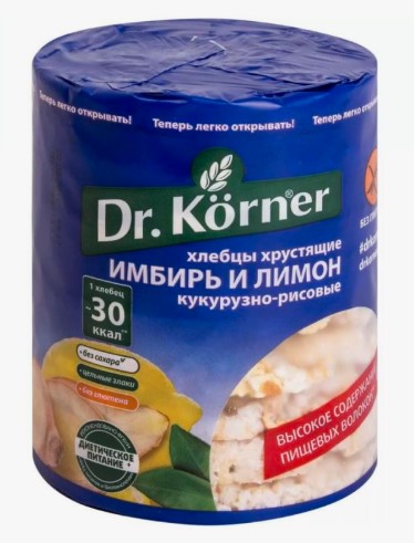Dr. Korner Хлебцы хруст. 90г/20 Кукурз-рис имб.лим (П-66,Р-11)