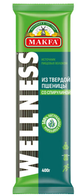 Изделия макаронные со спирулиной СПАГЕТТИ 0,4х20 "MAKFA"
