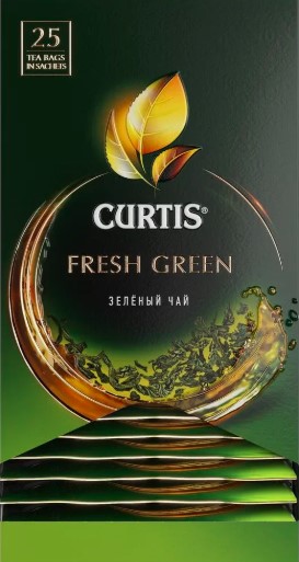 Curtis чай Fresh Green 25 пак по 1.7г 1х12 зеленый 101012 (П-168 Р-14)