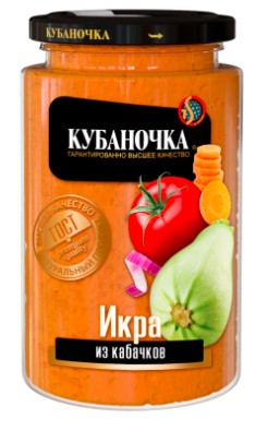 Икра из Кабачков 12х360гр стекло (КУБАНОЧКА) (П-104 Р-13)